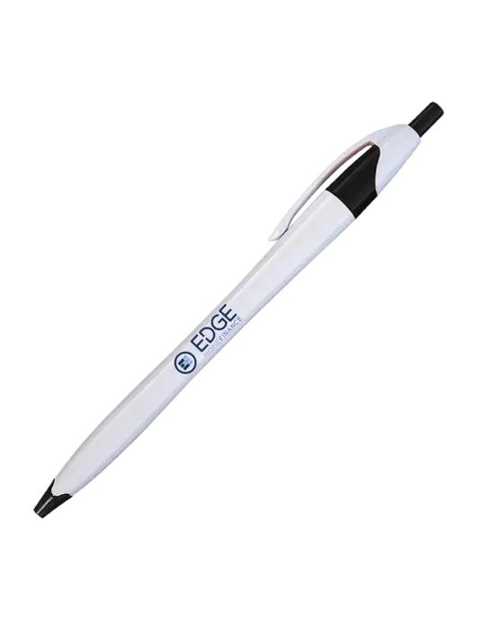 Novella White/Black Classic Pen - Blue Ink w/Edge Home Finance Logo