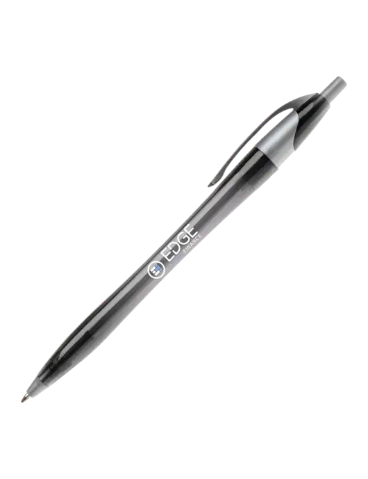 Novella Translucent Black/Silver Jewel Pen - Blue Ink w/Edge Home Finance Logo