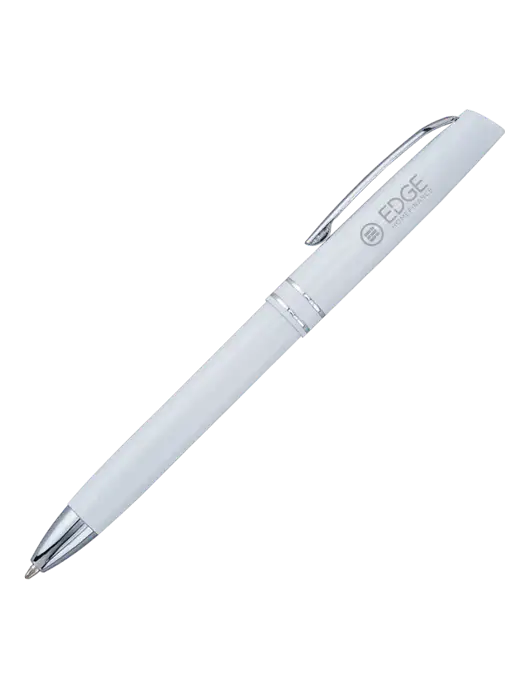 White Anguilla Black Ink Pen w/Edge Home Finance Logo