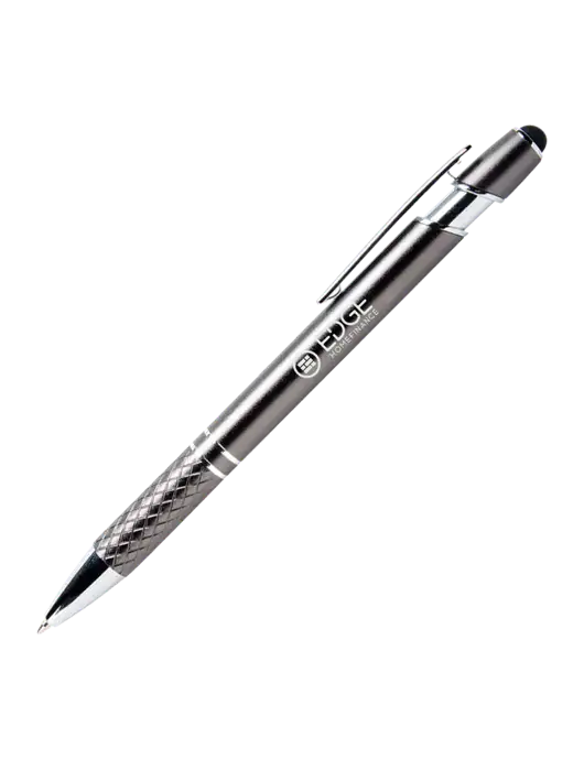 Valencia Gunmetal Stylus Pen - Black Ink w/Edge Home Finance Logo