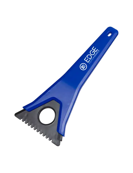 TriBlade Blue Windshield Scraper w/Edge Home Finance Logo