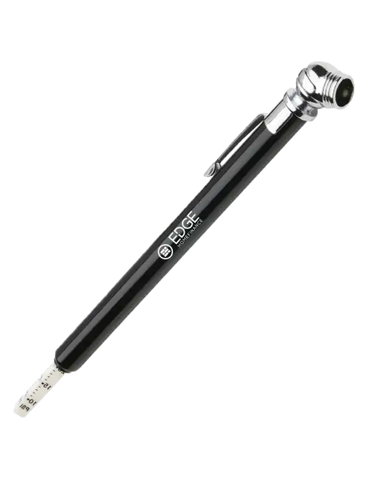 Quick View Black Tire Gauge w/Edge Home Finance Logo
