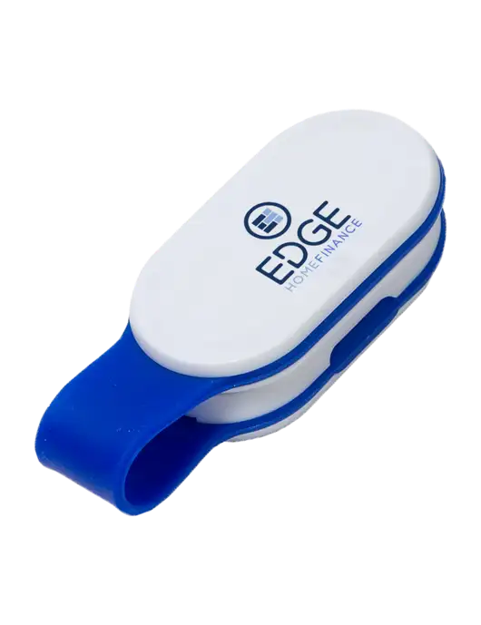 Magna Clip Blue Personal Safety Light w/Edge Home Finance Logo