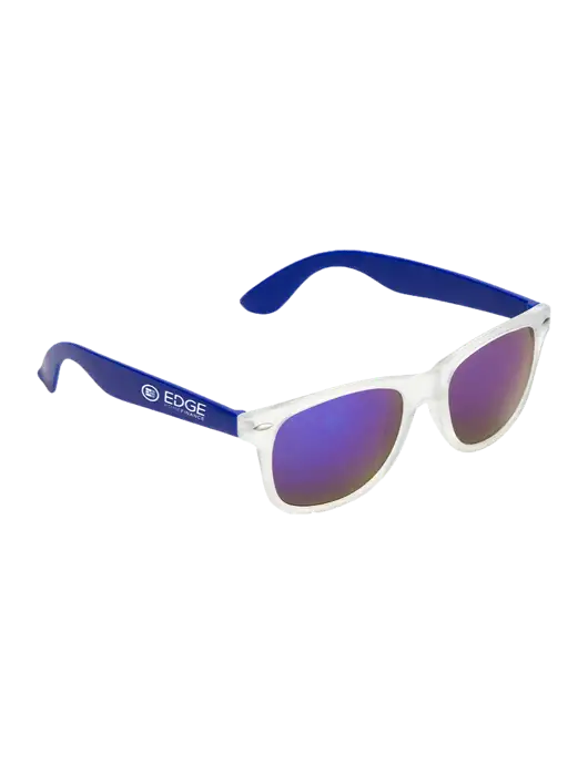Key West Blue Mirrored Sunglasses w/Edge Home Finance Logo