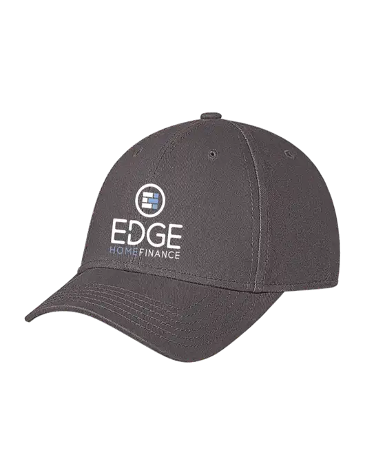 Medium Dark Grey Structured Soft Snap Closure Hook & Loop Cap w/Edge Home Finance Logo