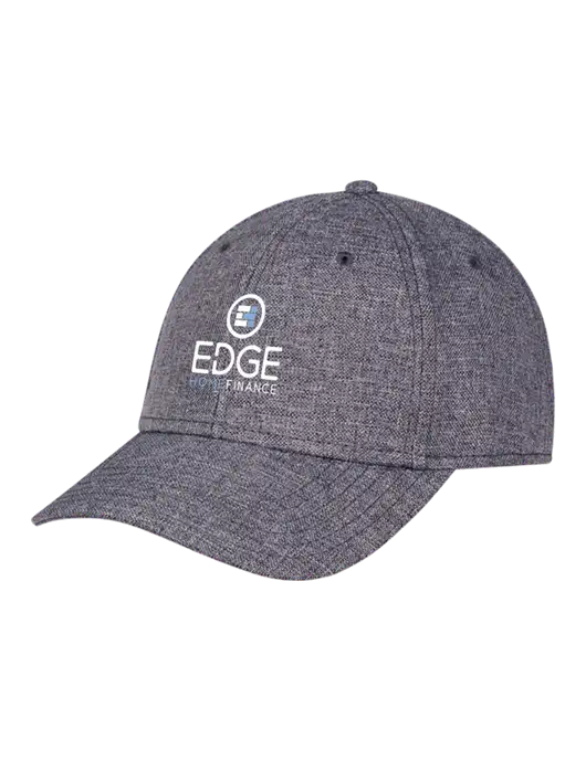Heather Charcoal Structured Linen Look Cap Hook & Loop w/Edge Home Finance Logo