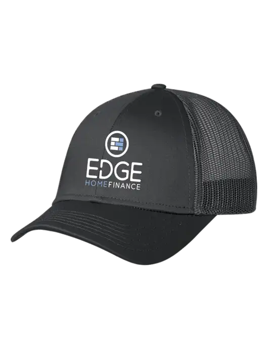 Charcoal Mesh Trucker Cap Snap Back w/Edge Home Finance Logo