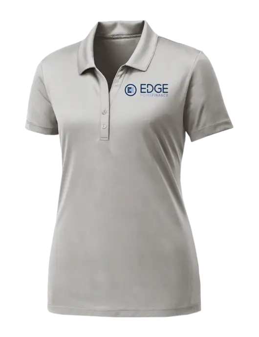 Womens Very Light Grey PosiCharge Competitor Polo w/Edge Home Finance Logo