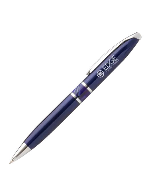 Illusion Navy Pen - Black Ink w/Edge Home Finance Logo