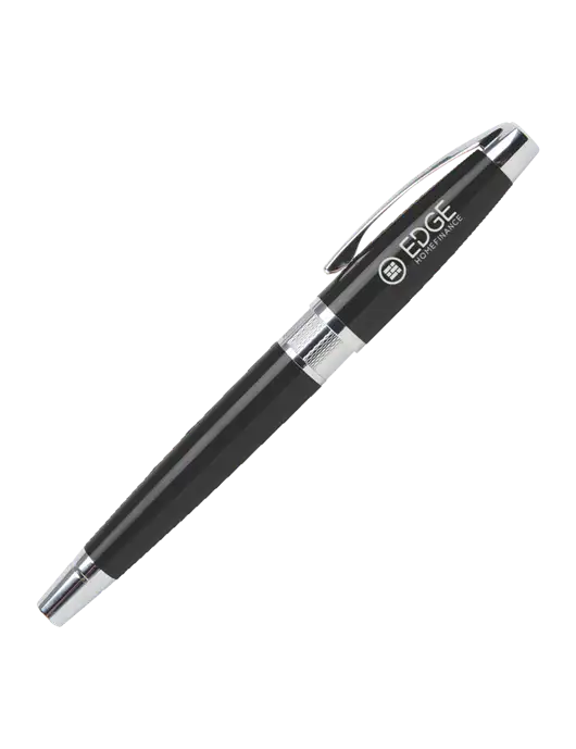 Masscotti Black Rollerball Pen - Black Ink w/Edge Home Finance Logo