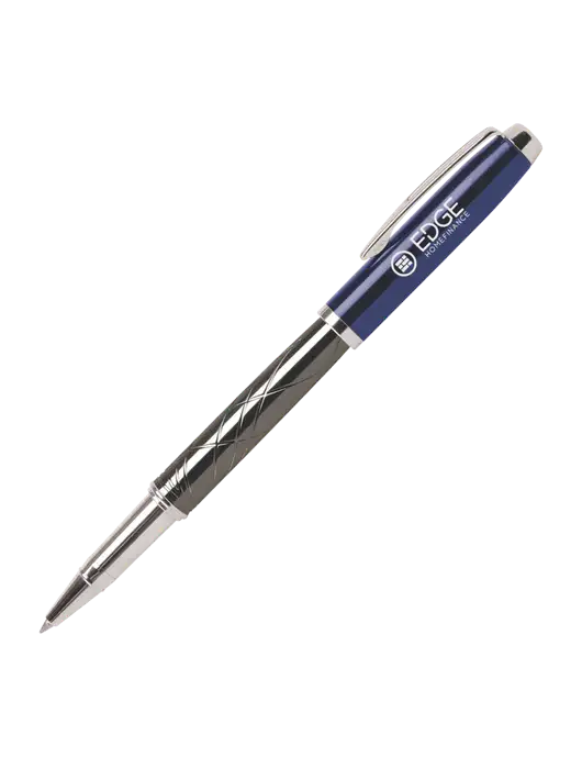 Modernist Blue Rollerball Pen - Black Ink w/Edge Home Finance Logo