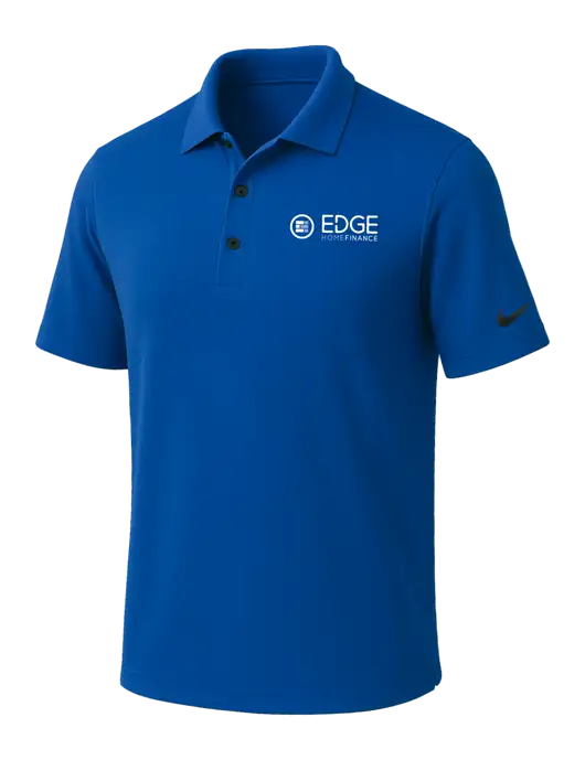 NIKE Dark Royal Dri-Fit Micro Pique Polo w/Edge Home Finance Logo