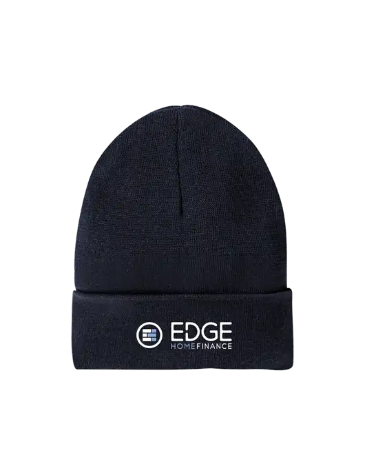 Recycled True Navy Beanie w/Edge Home Finance Logo
