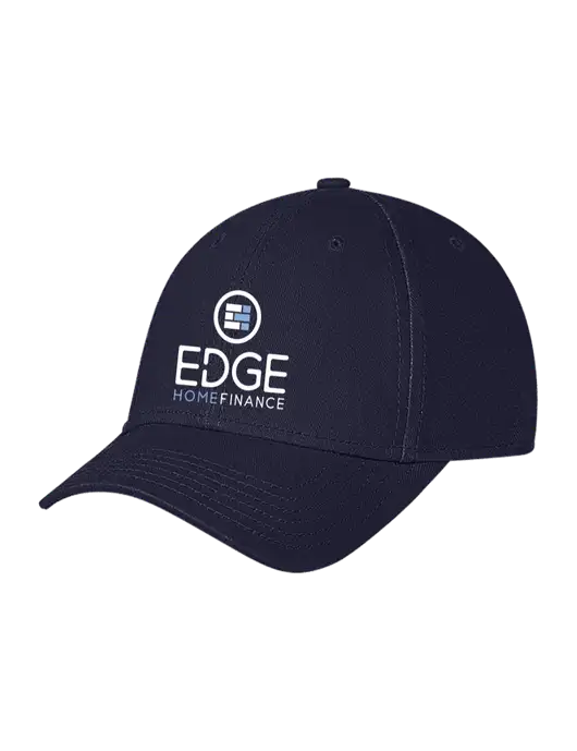 Navy Structured Soft Snap Closure Hook & Loop Cap w/Edge Home Finance Logo