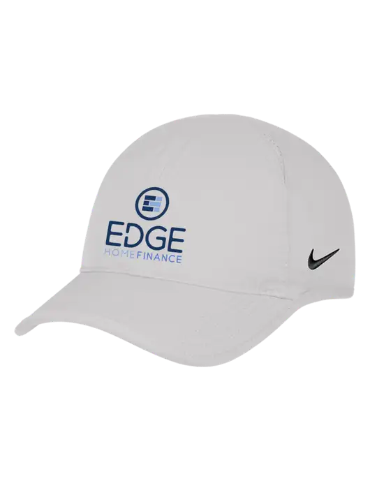 Nike White Featherlight Cap w/Edge Home Finance Logo