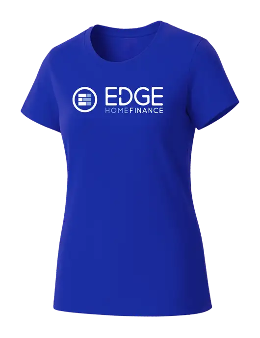 Womens Seriously Soft Royal T-Shirt w/Edge Home Finance Logo