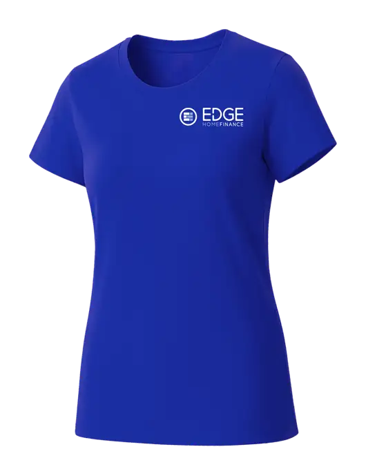 Womens Seriously Soft Royal T-Shirt w/Edge Home Finance Logo