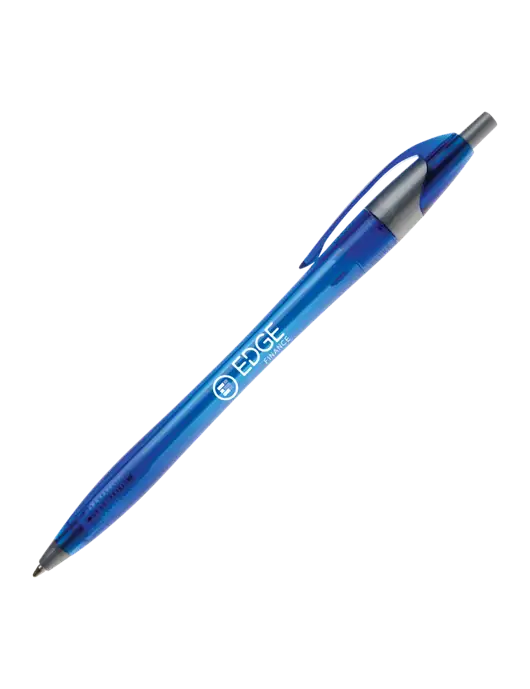 Novella Translucent Blue/Silver Jewel Pen - Blue Ink w/Edge Home Finance Logo