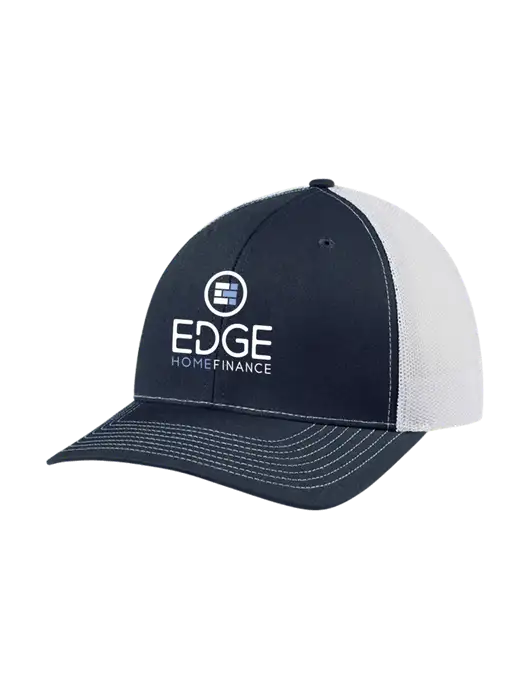 Richardson Adjustable Snapback Original 112 Trucker Cap Navy w/White Mesh w/Edge Home Finance Logo