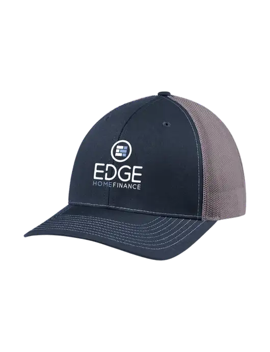 Richardson Adjustable Snapback Original 112 Trucker Cap Navy w/Charcoal Mesh w/Edge Home Finance Logo
