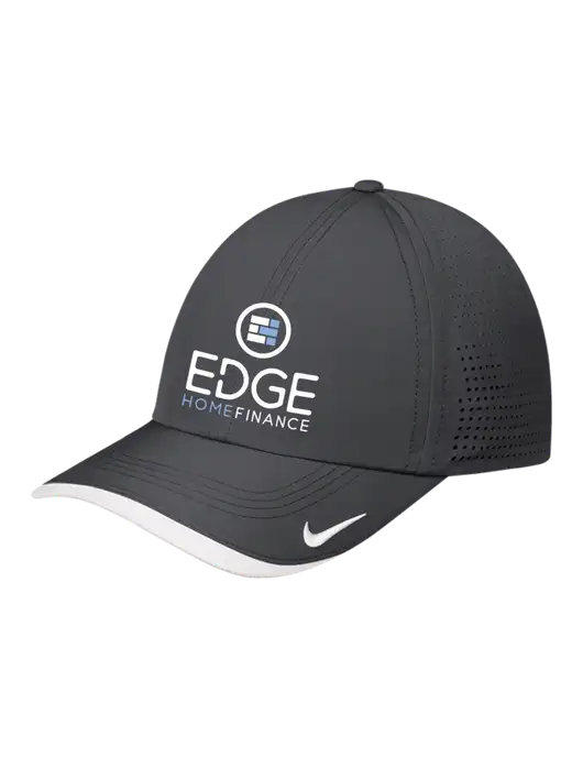Nike Dark Grey/White Dri-FIT Perforated Performance Cap w/Edge Home Finance Logo
