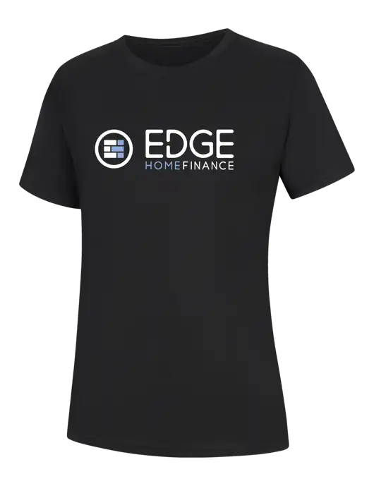 Womens Black Core Blend Tee w/Edge Home Finance Logo