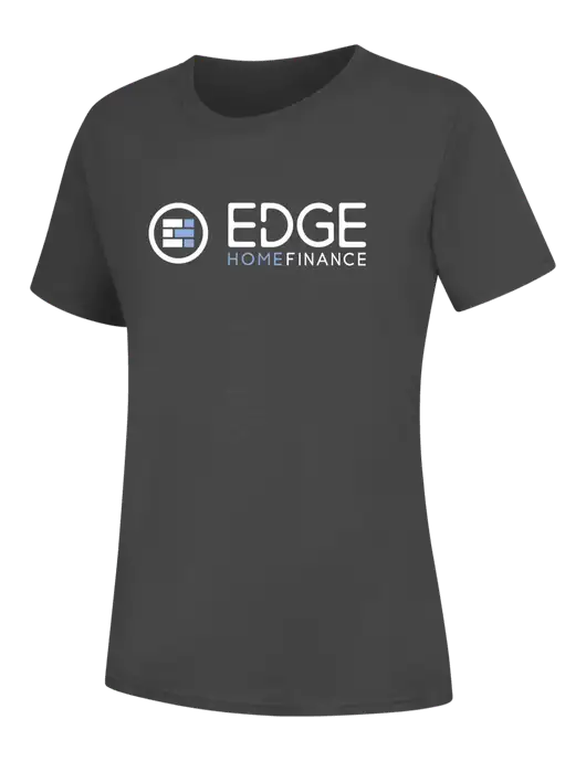 Womens Charcoal Core Blend Tee w/Edge Home Finance Logo