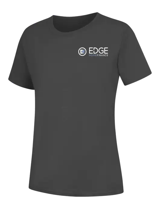Womens Charcoal Core Blend Tee w/Edge Home Finance Logo