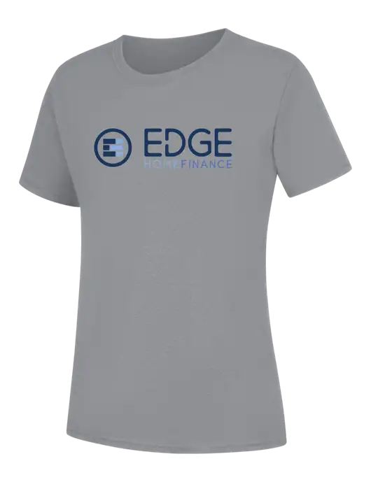 Womens Light Grey Heather Core Blend Tee w/Edge Home Finance Logo