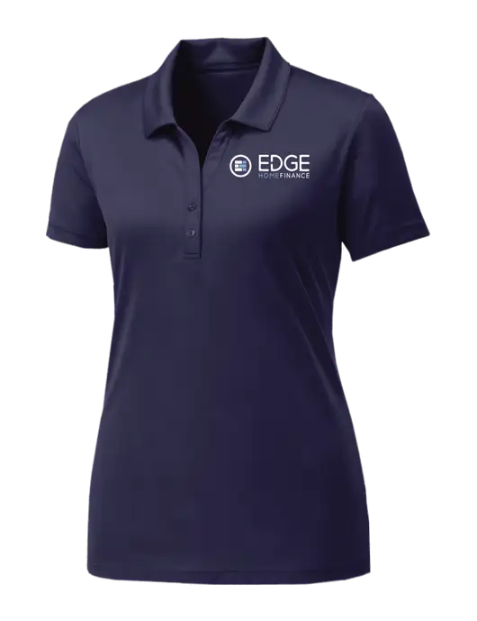 Womens Navy PosiCharge Competitor Polo w/Edge Home Finance Logo
