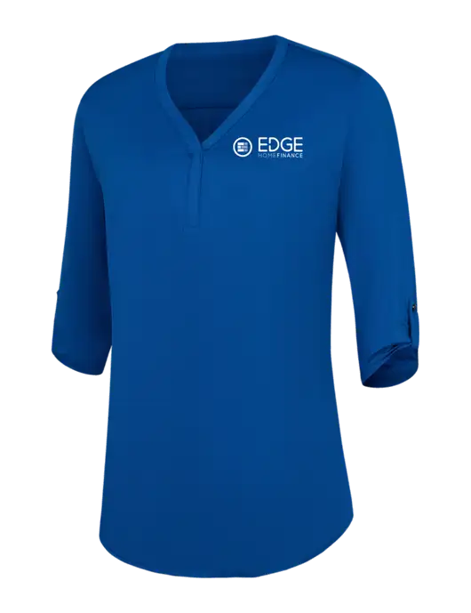 Womens Royal City Stretch 3/4-Sleeve Tunic w/Edge Home Finance Logo