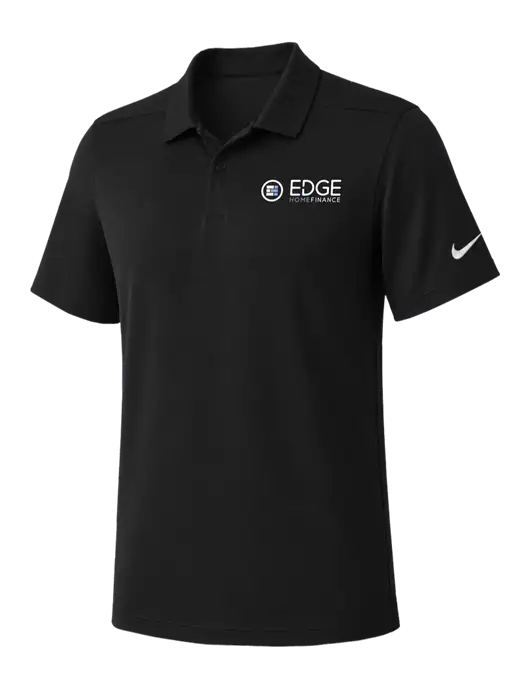 Nike Black Dry Essential Solid Polo w/Edge Home Finance Logo