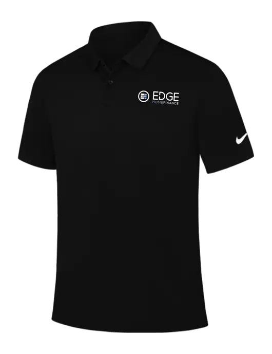 Nike Black Dry Essential Solid Polo w/Edge Home Finance Logo