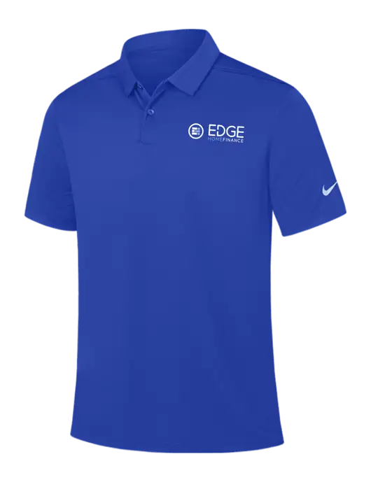 Nike Dark Royal Dry Essential Solid Polo w/Edge Home Finance Logo