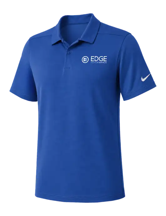 Nike Dark Royal Dry Essential Solid Polo w/Edge Home Finance Logo