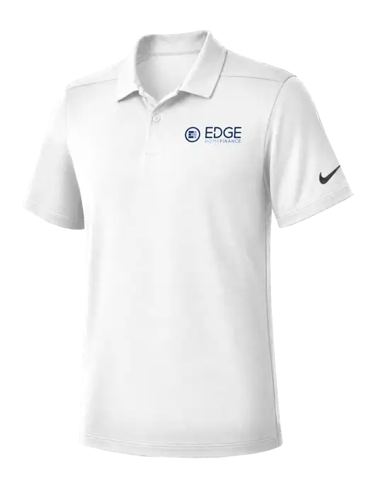 Nike White Dry Essential Solid Polo w/Edge Home Finance Logo