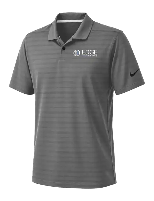 Nike Dark Medium Grey Dri-FIT Vapor Jacquard Polo w/Edge Home Finance Logo