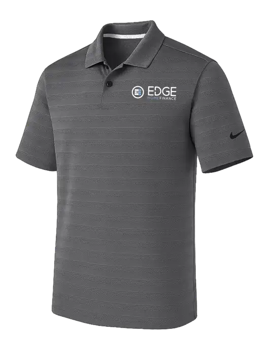 Nike Dark Medium Grey Dri-FIT Vapor Jacquard Polo w/Edge Home Finance Logo