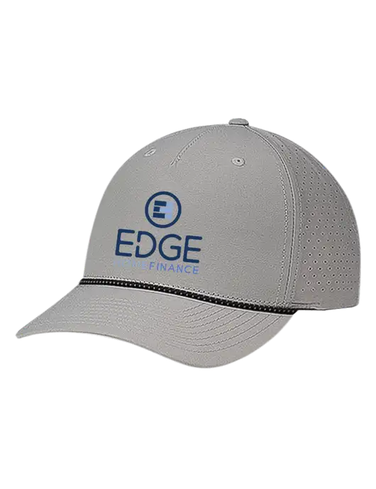 Richardson Laser Perf Performance Light Grey/Black-Grey Rope Cap w/Edge Home Finance Logo