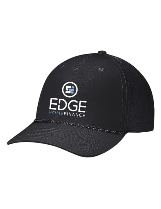 Richardson Laser Perf Performance Black/Black-Grey Rope Cap w/Edge Home Finance Logo