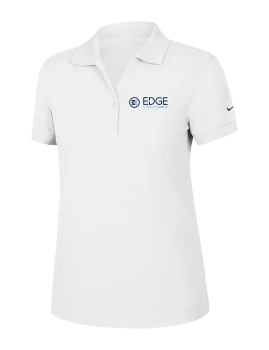 Nike Womens Dri-FIT Classic White Polo w/Edge Home Finance Logo