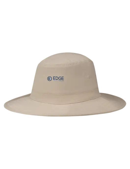 Tan Booney Sun Hat w/Edge Home Finance Logo