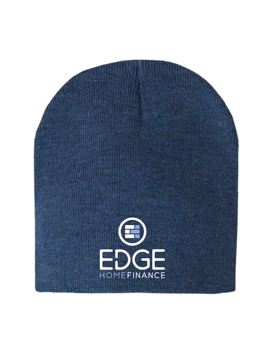 Dark Royal Heather Element Knit Beanie w/Edge Home Finance Logo
