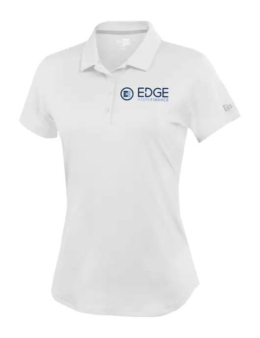 New Era Womens Power White Polo w/Edge Home Finance Logo