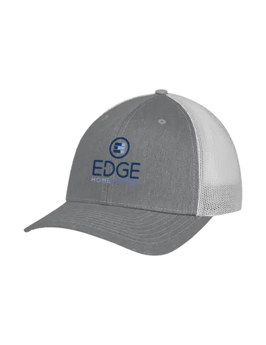 Richardson Adjustable Snapback Original 112 Trucker Cap Heather Grey w/Light Grey Mesh w/Edge Home Finance Logo