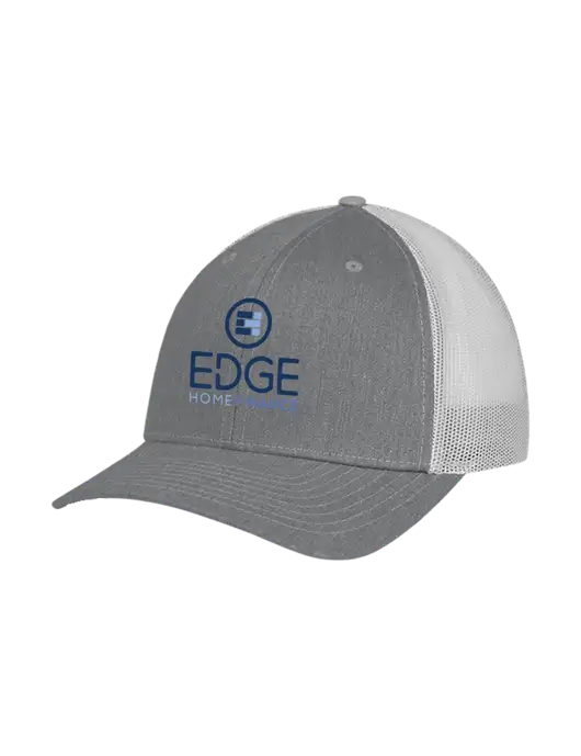 Richardson Adjustable Snapback Original 112 Trucker Cap Heather Grey w/Light Grey Mesh w/Edge Home Finance Logo